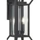 Great Outdoors Harbor View 2 Light 21 inch Sand Coal Outdoor Wall Mount in Clear Glass